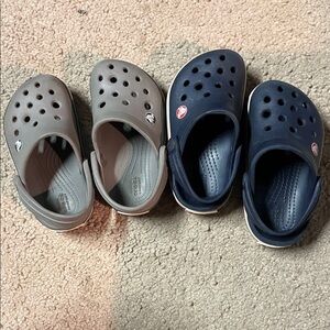 CROCS Kids Sandals - Gray and Navy